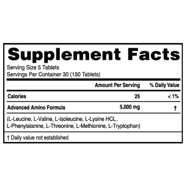 Advanced Amino Formula Supplement Facts